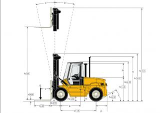 Yale GDP 100 DB Dimensiones y tamaño