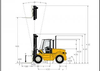 Yale GDP 120 DB Dimensiones y tamaño