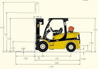 Yale GDP 40 VX 6 Dimensiones y tamaño