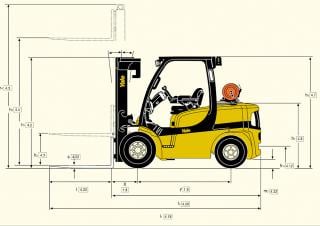 Yale GDP 55 VX Dimensiones y tamaño