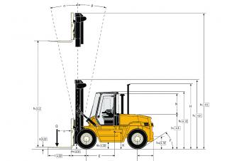 Yale GDP 80 DB Dimensiones y tamaño