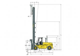 Hyster H12.00XM 12EC Dimensiones y tamaño