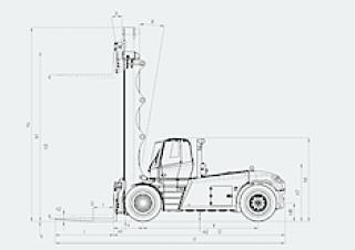 Linde H 300/1200 D Dimensiones y tamaño
