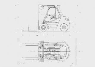 Linde H50D Dimensiones y tamaño