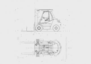 Linde H80/900D Dimensiones y tamaño