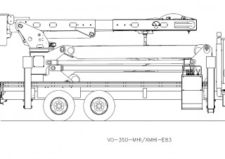 Plataformas elevadoras articuladas Plataformas elevadoras articuladas remolcables Versalift VO-350-XMHI-E83 ELEVATOR