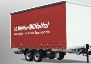 Remolques Remolques con plataforma de lona Müller Mitteltal EAL-TA 8,6