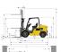 Caterpillar DP55N Dimensiones y tamaño