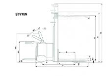 Apiladores de palets con plataforma elevadora Mitsubishi SBV 12 NI