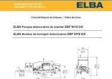 Bombas de hormigón fijas Elba EBP 5018 E