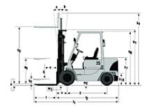 Carretillas elevadoras diesel Mitsubishi FD 35 K