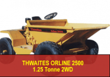 Dúmperes de ruedas Thwaites Orline 2500 DR