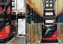 Carretillas elevadoras de carga lateral eléctricas Linde A 10