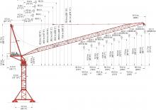 Grúas torre con pluma rotativa Wolffkran 1250 B US
