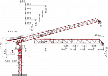 Grúas torre con pluma rotativa Wolffkran 133.8 B 
