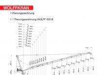 Grúas torre con pluma rotativa Wolffkran 630 B