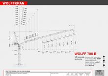 Grúas torre con pluma rotativa Wolffkran 700 B