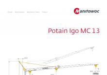 Grúas torre con rotación inferior Potain IGO MC 13