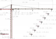 Grúas torre con rotación superior Wolffkran 6071 cross