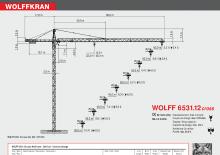 Grúas torre con rotación superior Wolffkran 6531.12 cross