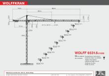 Grúas torre con rotación superior Wolffkran 6531.6 cross