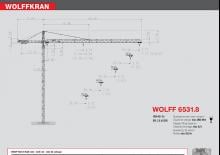 Grúas torre con rotación superior Wolffkran 6531.8 cross