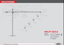 Grúas torre con rotación superior Wolffkran 6531.8 cross