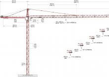 Grúas torre con rotación superior Wolffkran 8033.20 Cross US