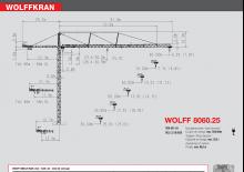 Grúas torre con rotación superior Wolffkran 8060.25 cross