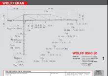 Grúas torre con rotación superior Wolffkran 8540.20 cross