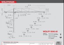 Grúas torre con rotación superior Wolffkran 8540.40 cross