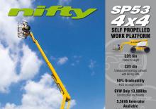 Plataformas articuladas de ruedas Niftylift SP 53