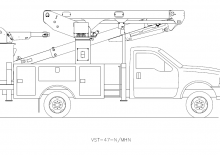 Plataformas elevadoras articuladas remolcables Versalift VST-47-MHN