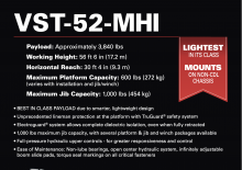 Plataformas elevadoras articuladas remolcables Versalift VST-52-MHI