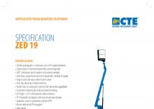 Plataformas elevadoras articuladas remolcables CTE Z 19