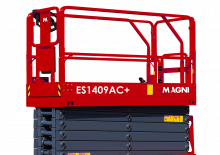 Plataformas de tijeras de ruedas MAGNI ES1409AC+