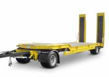 remolque lowbed Schwarzmüller 2-axle low loader trailer with offset platform