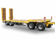 remolque lowbed Schwarzmüller 4-axle low loader trailer with offset platform