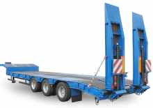 Semiremolque lowbed Schwarzmüller 3-axle low loader semitrailer with offset platform