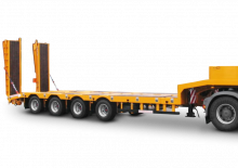 Semiremolque lowbed Schwarzmüller 4-axle low loader semitrailer with offset platform - reinforced - extendible