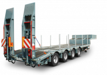 Semiremolque lowbed Schwarzmüller 4-axle low loader semitrailer with offset platform
