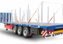 Semirremolque plataforma de lona Schwarzmüller 3-axle platform semitrailer for construction steel mats - transport