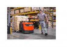 Transpaleta elec. de conductor acompañante Linde EW40