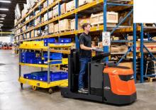 Transpaletas con plataforma elevadora Linde ETR50/75